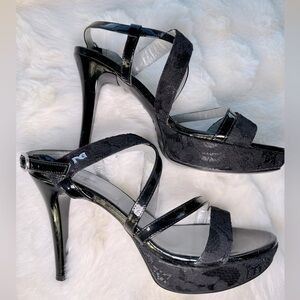NeroGiardini Platform Heels Lace Sandals